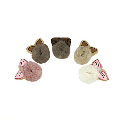 Cat Ear Hair Bands for Girls – Multicolour Pack of 5 | Plush Headbands for Kids & Parties