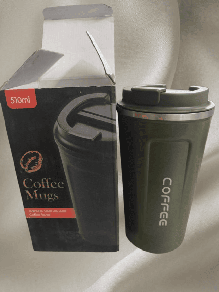 Stainless Steel Insulated Coffee Mug with Lid – Leak-Proof Travel Mug (380ml / 510ml)