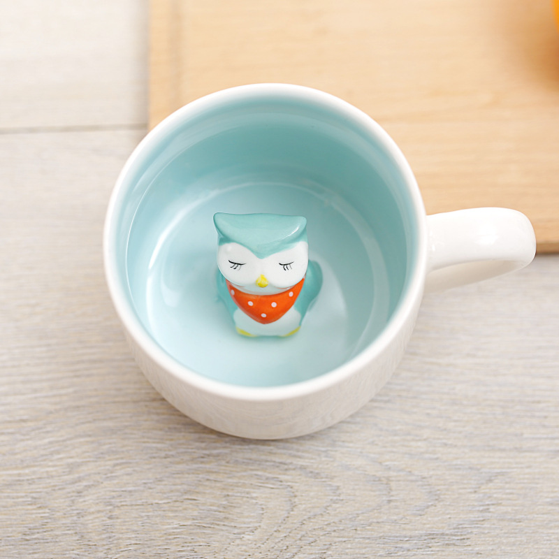 3D Animal Figurine Mugs