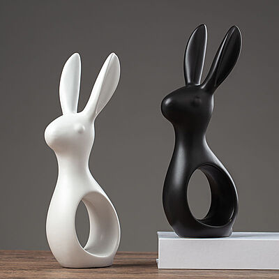 Cute Standing Rabbit Statue – Medium Size Indoor & Garden Decor Ornament