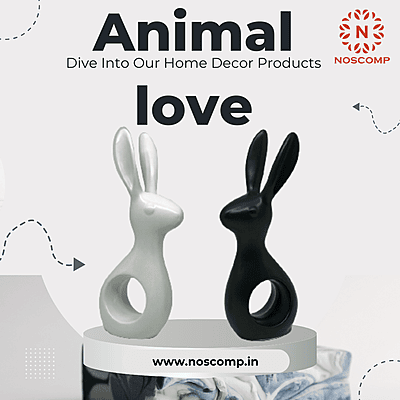 Cute Standing Rabbit Statue – Medium Size Indoor & Garden Decor Ornament
