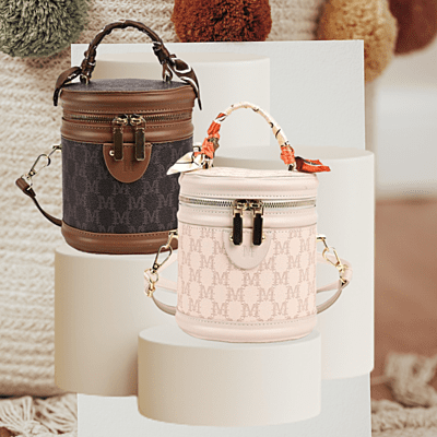 Cylinder Shape Ladies Handbag – Polyester Lining Sling & Top Handle Bag for Women