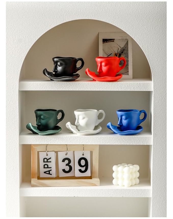 European Face Coffee Cup – 100ml Personalized Face Art Mug