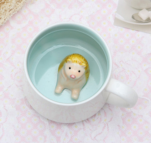 3D Animal Figurine Mugs