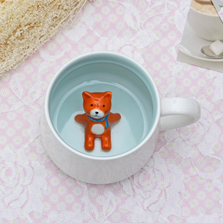 3D Animal Figurine Mugs