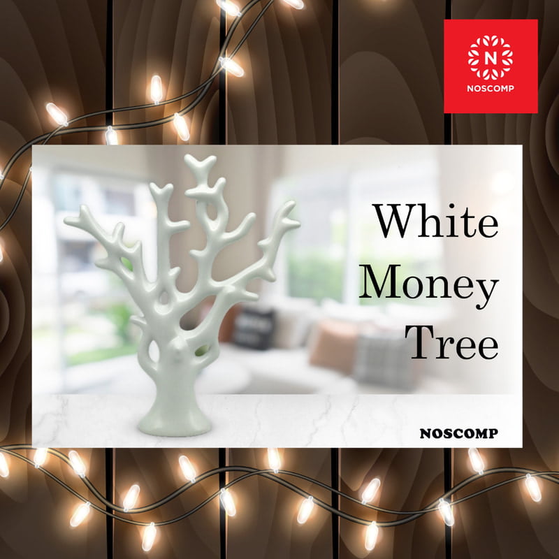 Black Money Fortune Tree Statue – Ceramic Feng Shui Decor