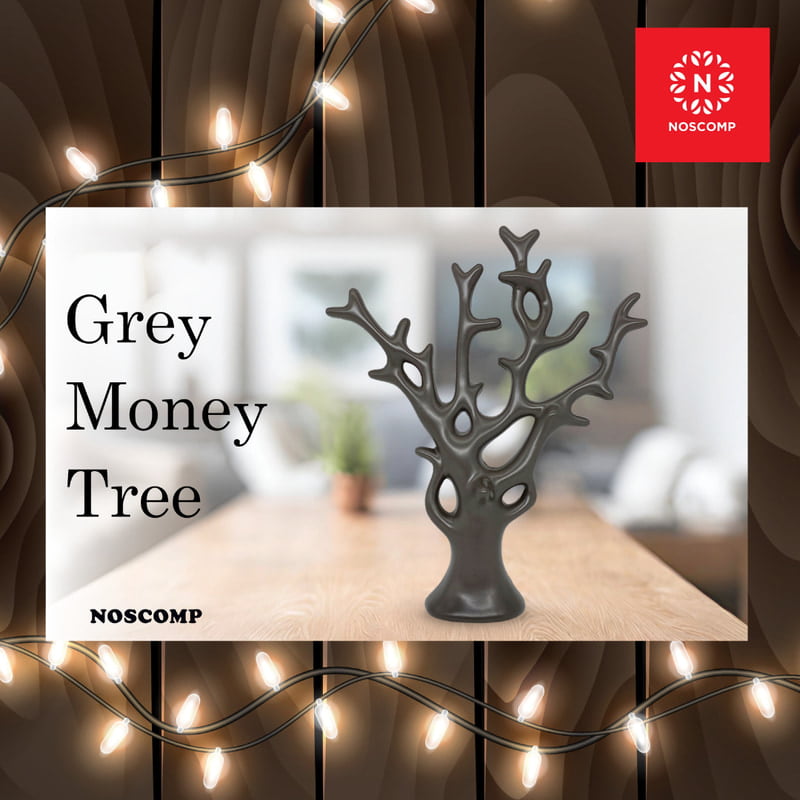 Black Money Fortune Tree Statue – Ceramic Feng Shui Decor