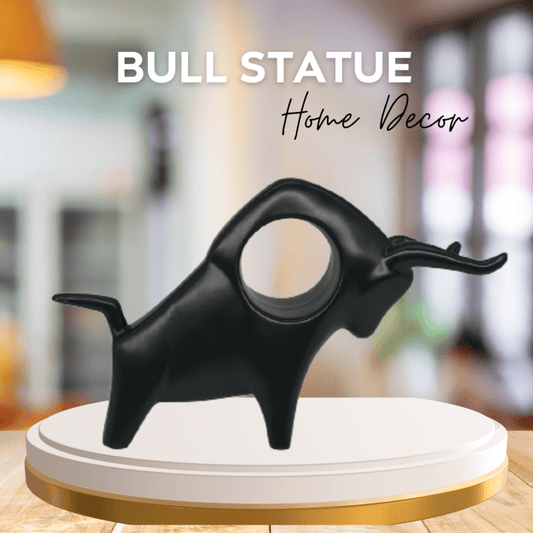 Bull Animal Sculpture – Wild Animals Collection Home Decor Statue for Living Room