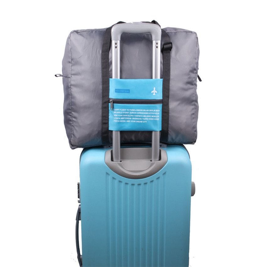 Aircraft Foldable Duffle & Shoulder Travel Bag – Waterproof Oxford Cloth | Blue