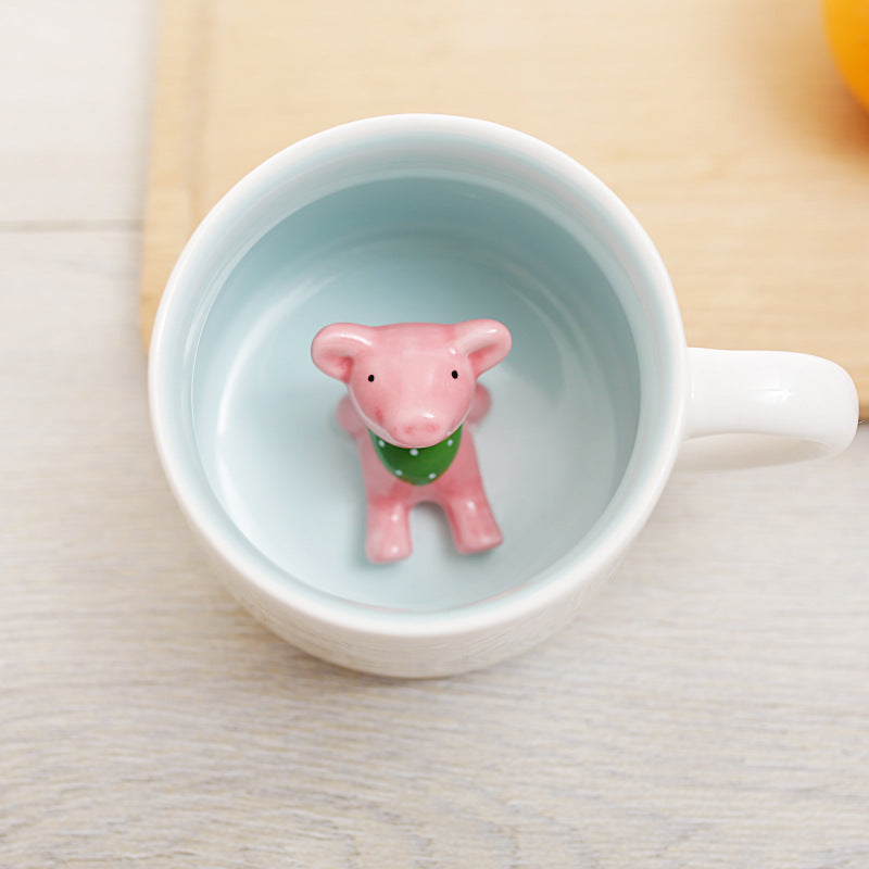 3D Animal Figurine Mugs