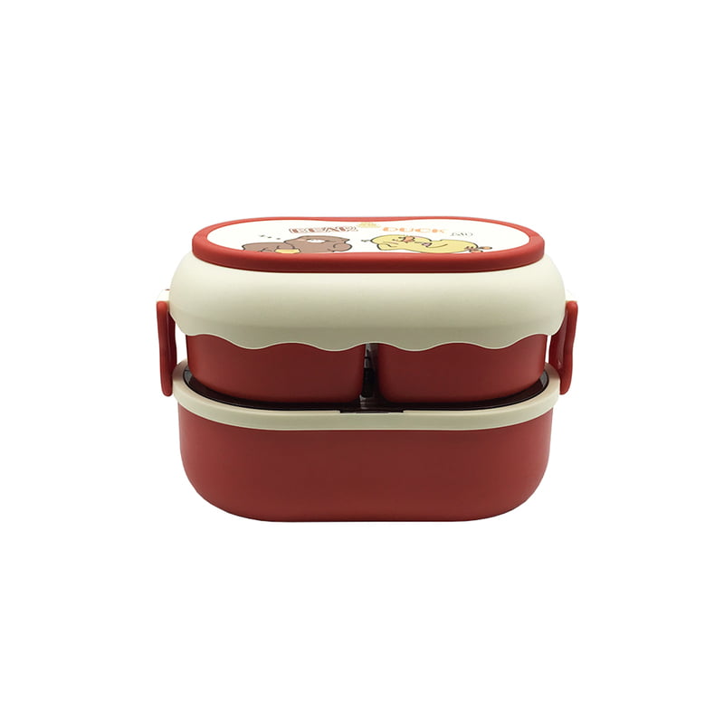European Style Double Layer Antibacterial Lunch Box – 1600ml Kids Food Container