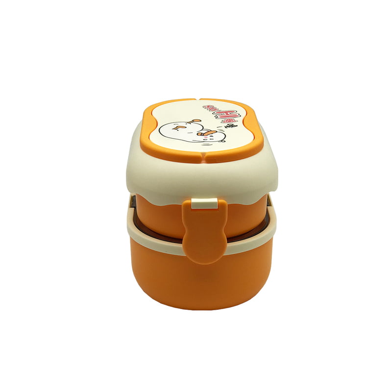 European Style Double Layer Antibacterial Lunch Box – 1600ml Kids Food Container