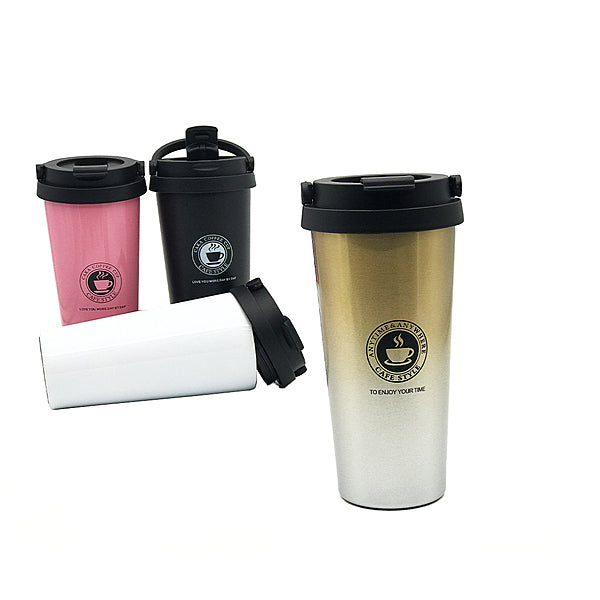 Stainless Steel Insulated Coffee Mug with Lid – Leak-Proof Travel Mug (380ml / 510ml)
