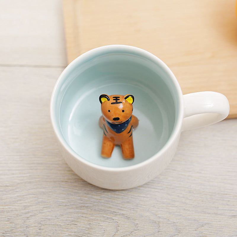 3D Animal Figurine Mugs