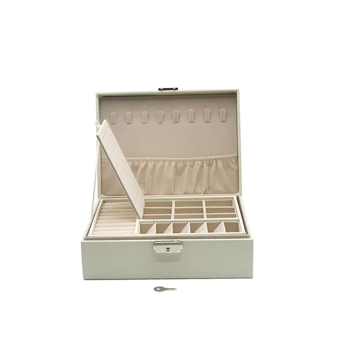 Jewellery Organizer & Storage Box | Necklace, Earrings, Rings, Bracelet | Black, Pink, White