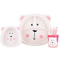 Bamboo Fiber Cartoon Pet/toy meal set for Kids Tableware