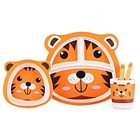 Bamboo Fiber Cartoon Pet/toy meal set for Kids Tableware