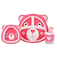 Bamboo Fiber Cartoon Pet/toy meal set for Kids Tableware