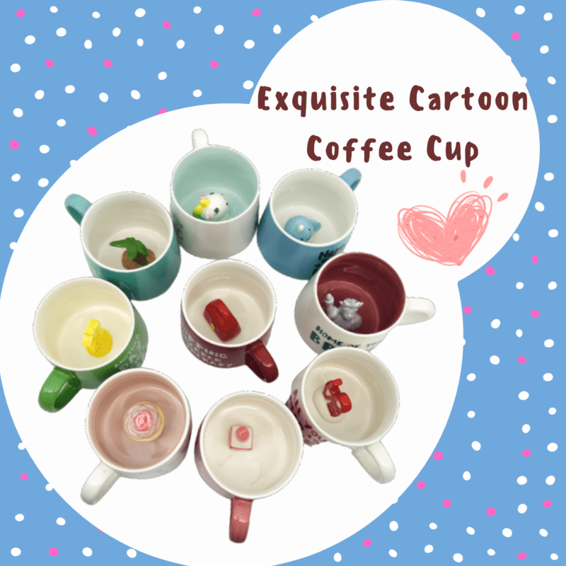 Exquisite 3D Cartoon Coffee Cup